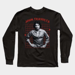 John travolta --- 80s aesthetic Long Sleeve T-Shirt